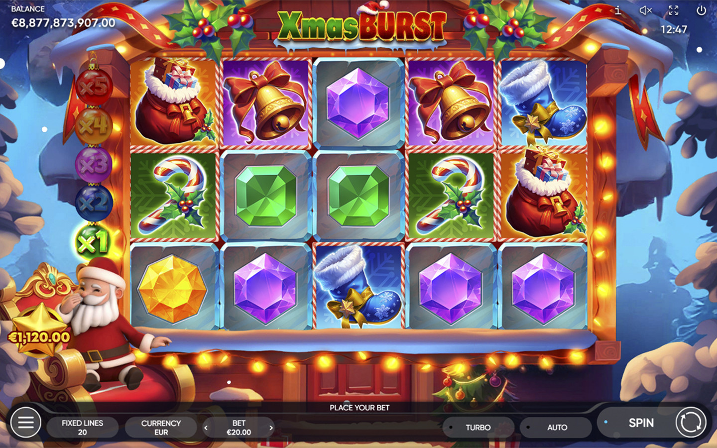   Xmas Burst   Endorphina  On X casino